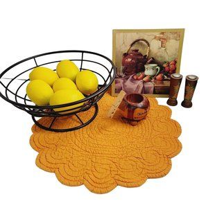 Wood & Orange Curated Vintage Kitchy Lemon Kitchen Bundle